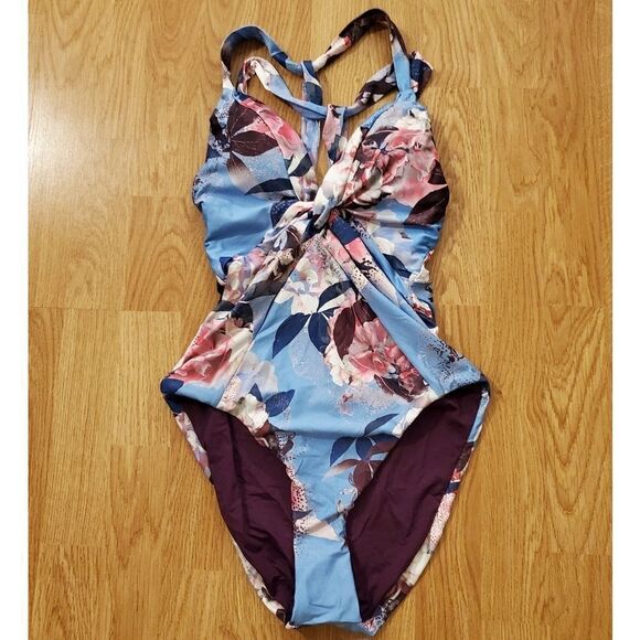 NWOT - BECCA Orchid Bloom One-Piece Swimsuit - Picture 4 of 12